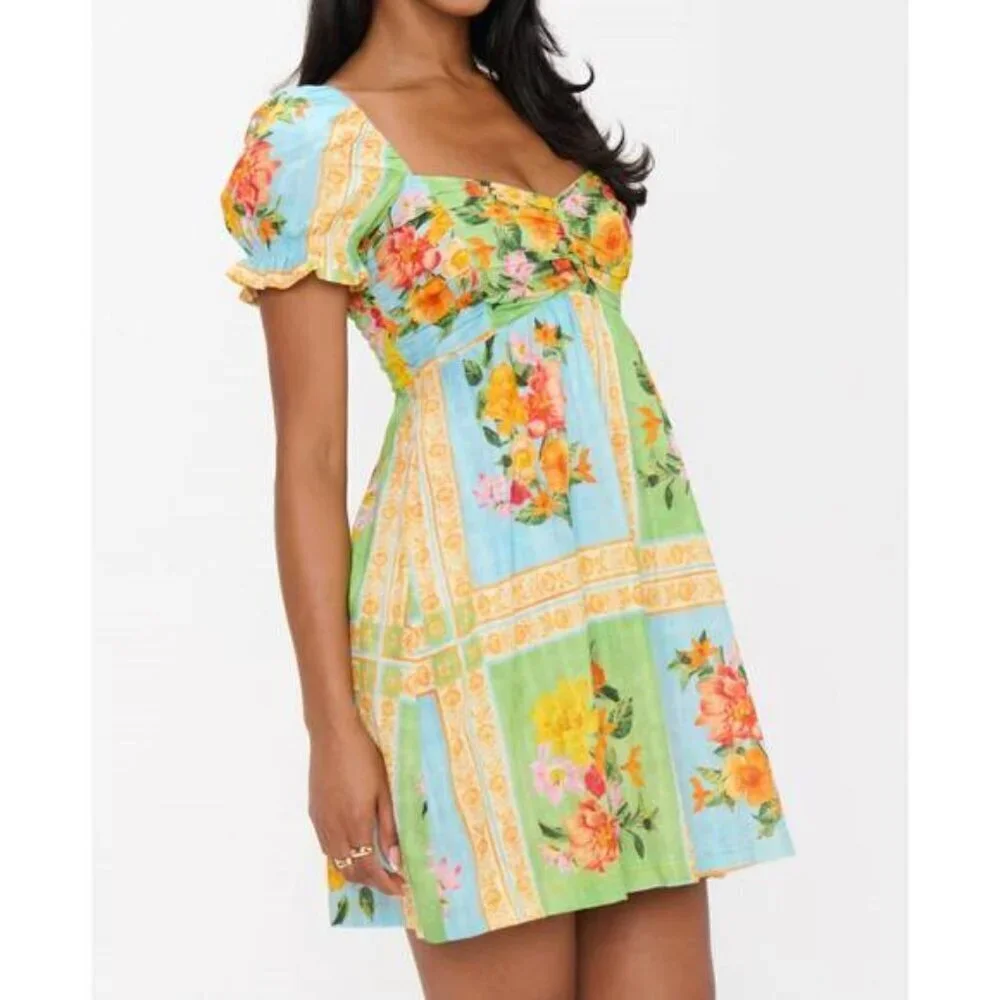 Show Me Your Mumu Annabelle French Mini Dress size S NWT chic cottagecore boho - Picture 3 of 15